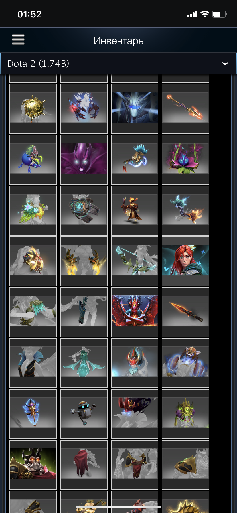 Jual akun Dota 2 dengan arcana