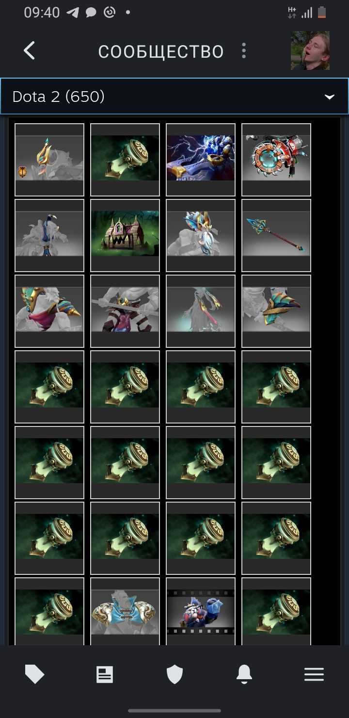 Akun Dota dengan barang langka dan kurir, VAC di KS