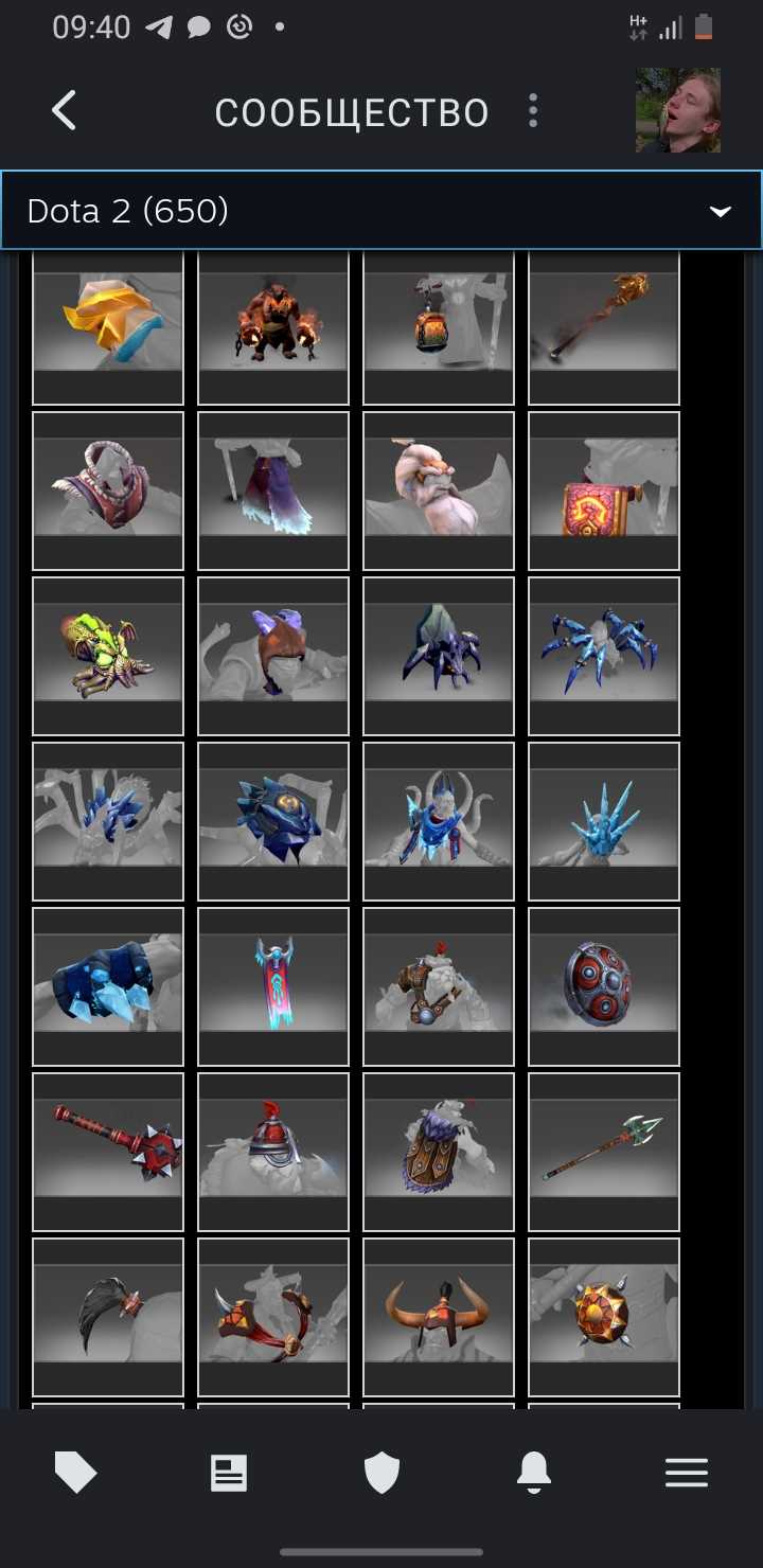 Akun Dota dengan barang langka dan kurir, VAC di KS