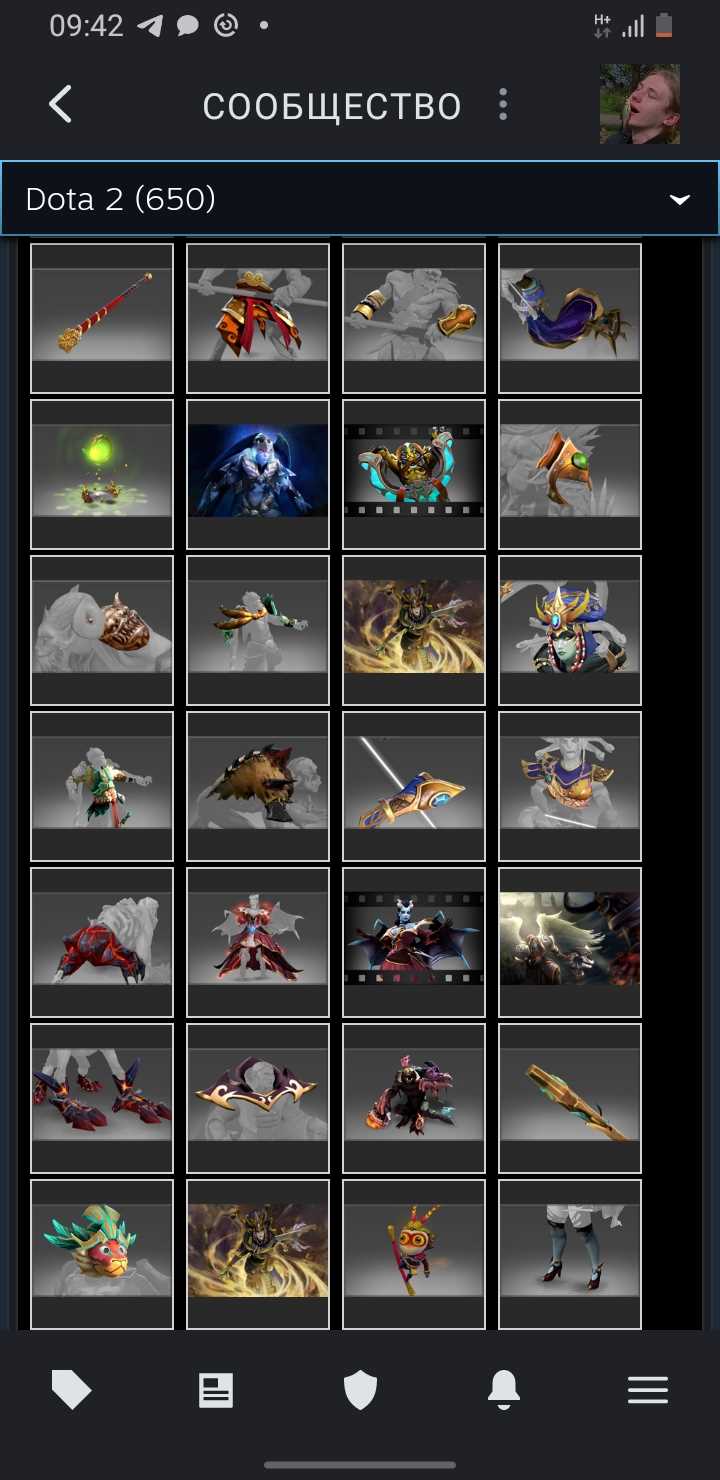Akun Dota dengan barang langka dan kurir, VAC di KS