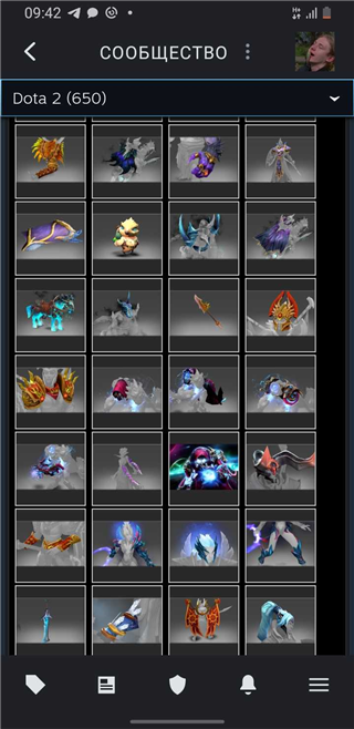 Akun Dota dengan barang langka dan kurir, VAC di KS