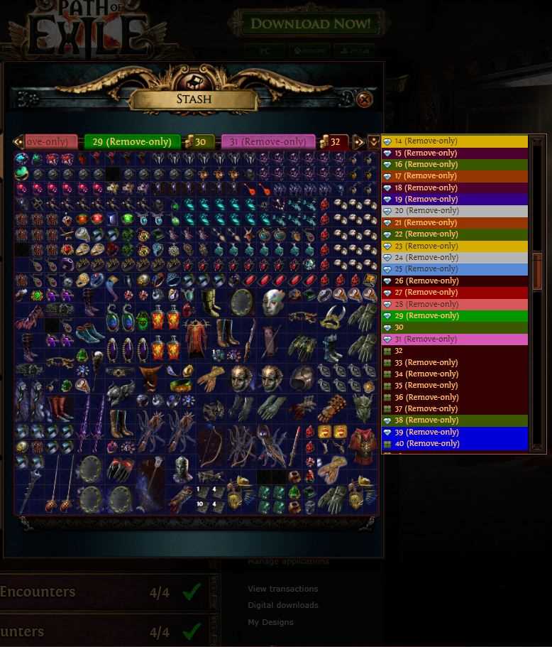 Selling PoE account 2017