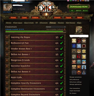 Selling PoE account 2017