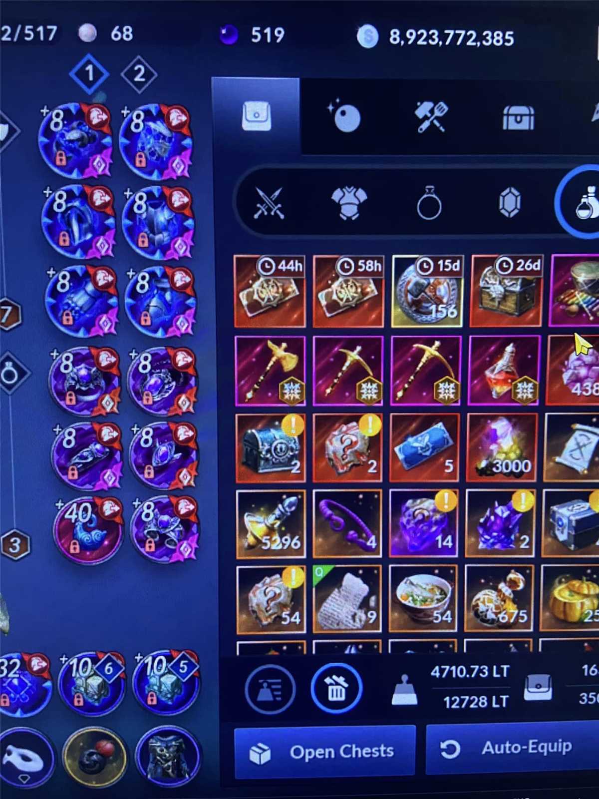 Selling Account 58.4k. 