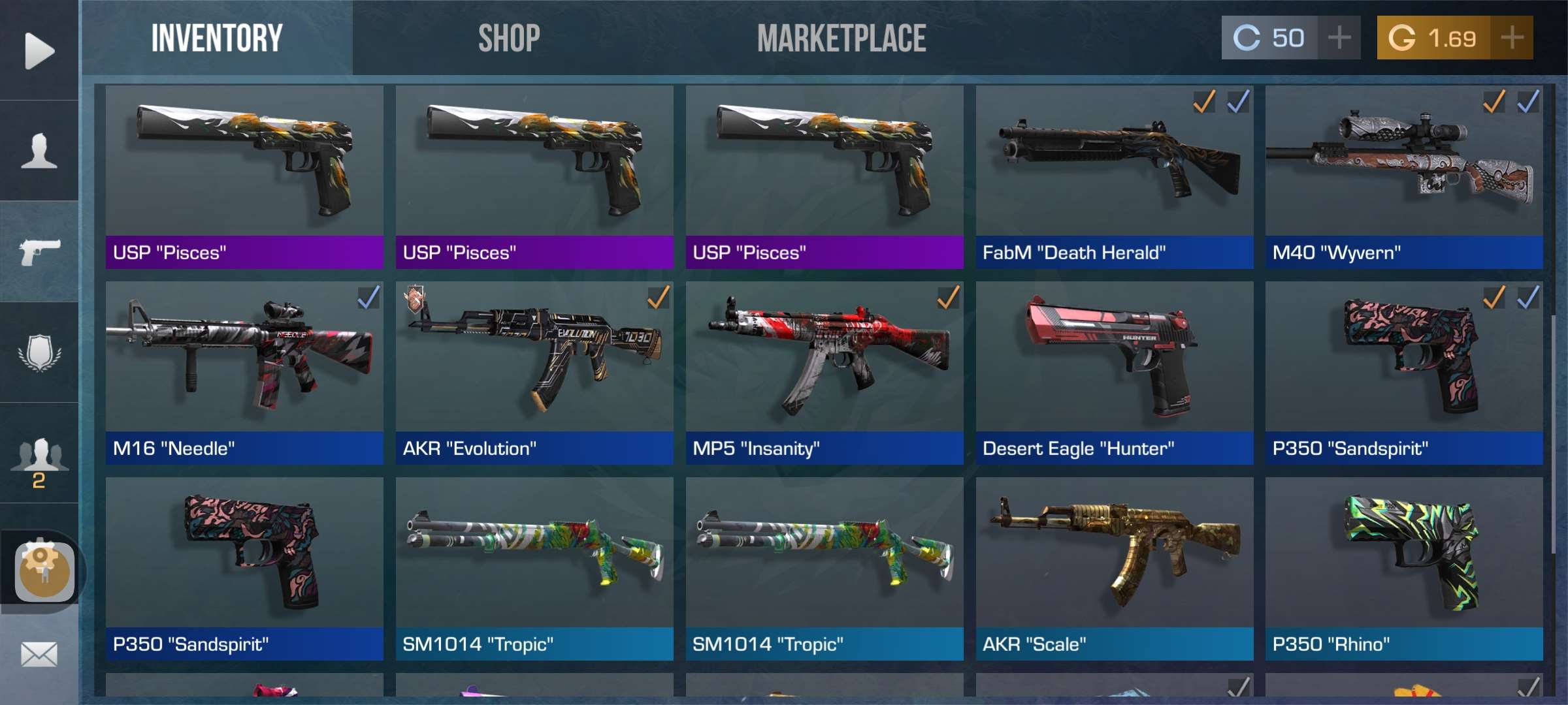 Some skins plus butterfly 