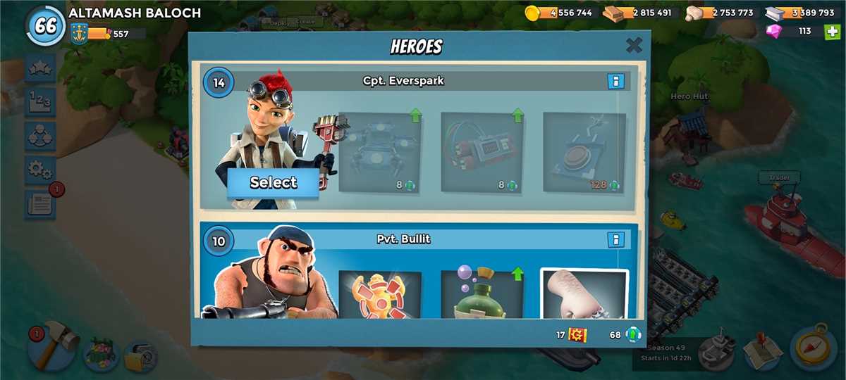 Boom beach OG account