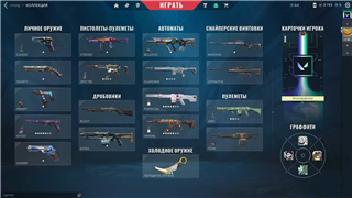 Akun dengan skin dan vp