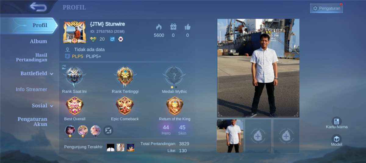 Akun mobile legend 