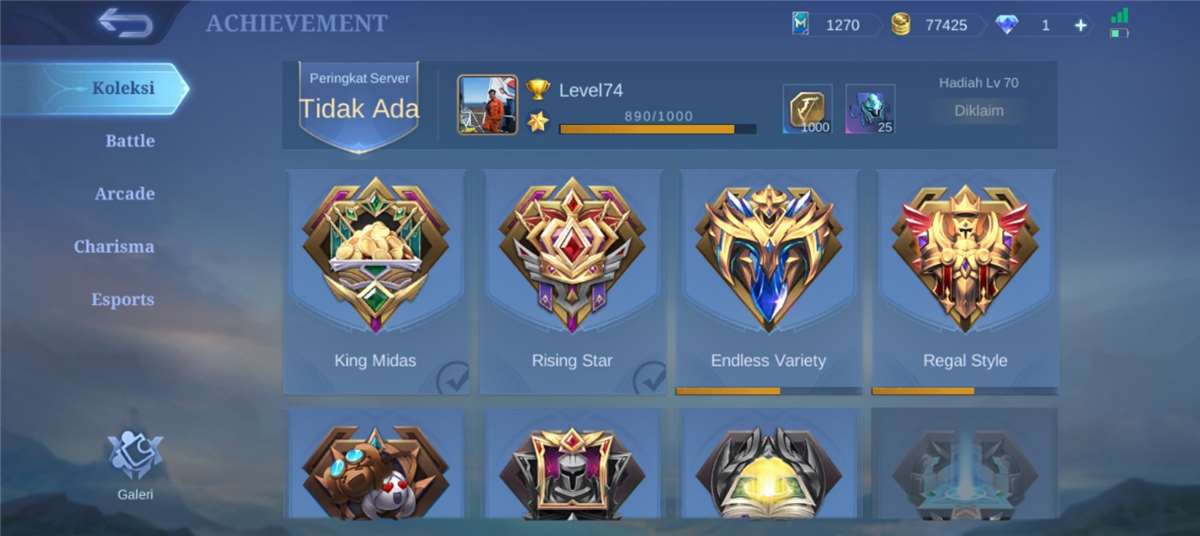 Akun mobile legend 