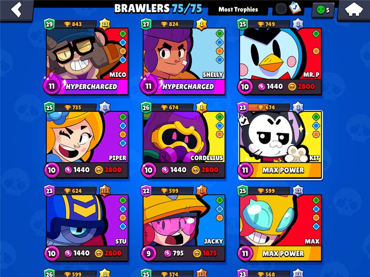 Stacked Brawl Stars Account | 37000+ trophies