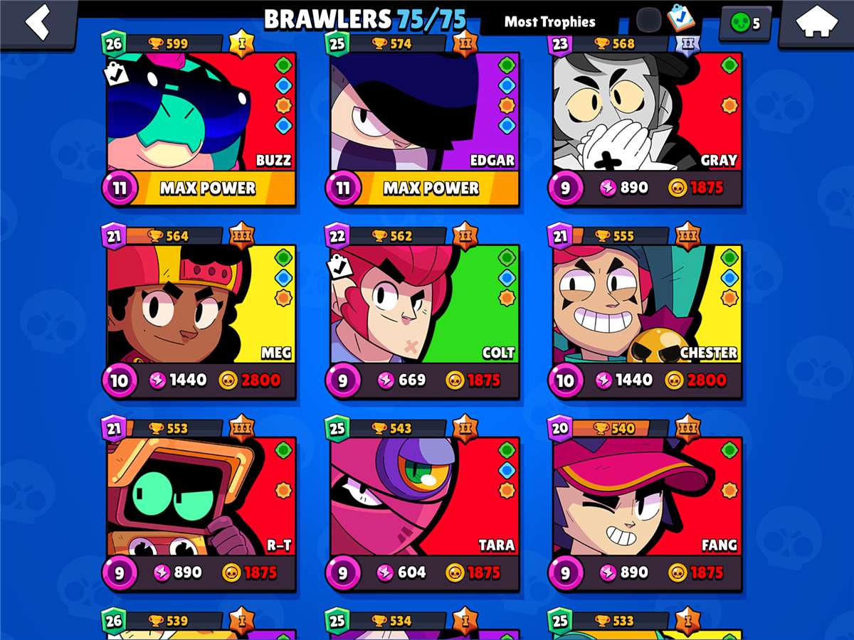 Stacked Brawl Stars Account | 37000+ trophies