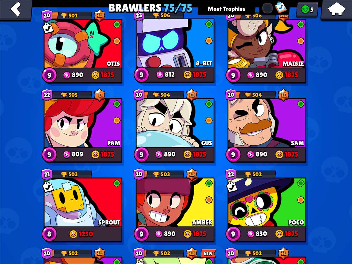 Stacked Brawl Stars Account | 37000+ trophies