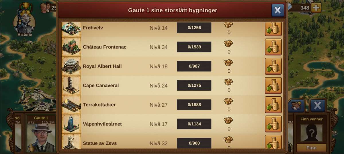 5-6 years of playing FoE (phone-game)