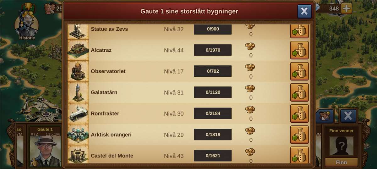 5-6 years of playing FoE (phone-game)