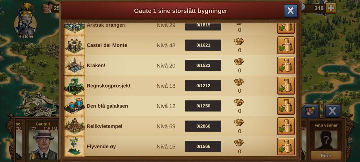 5-6 years of playing FoE (phone-game)