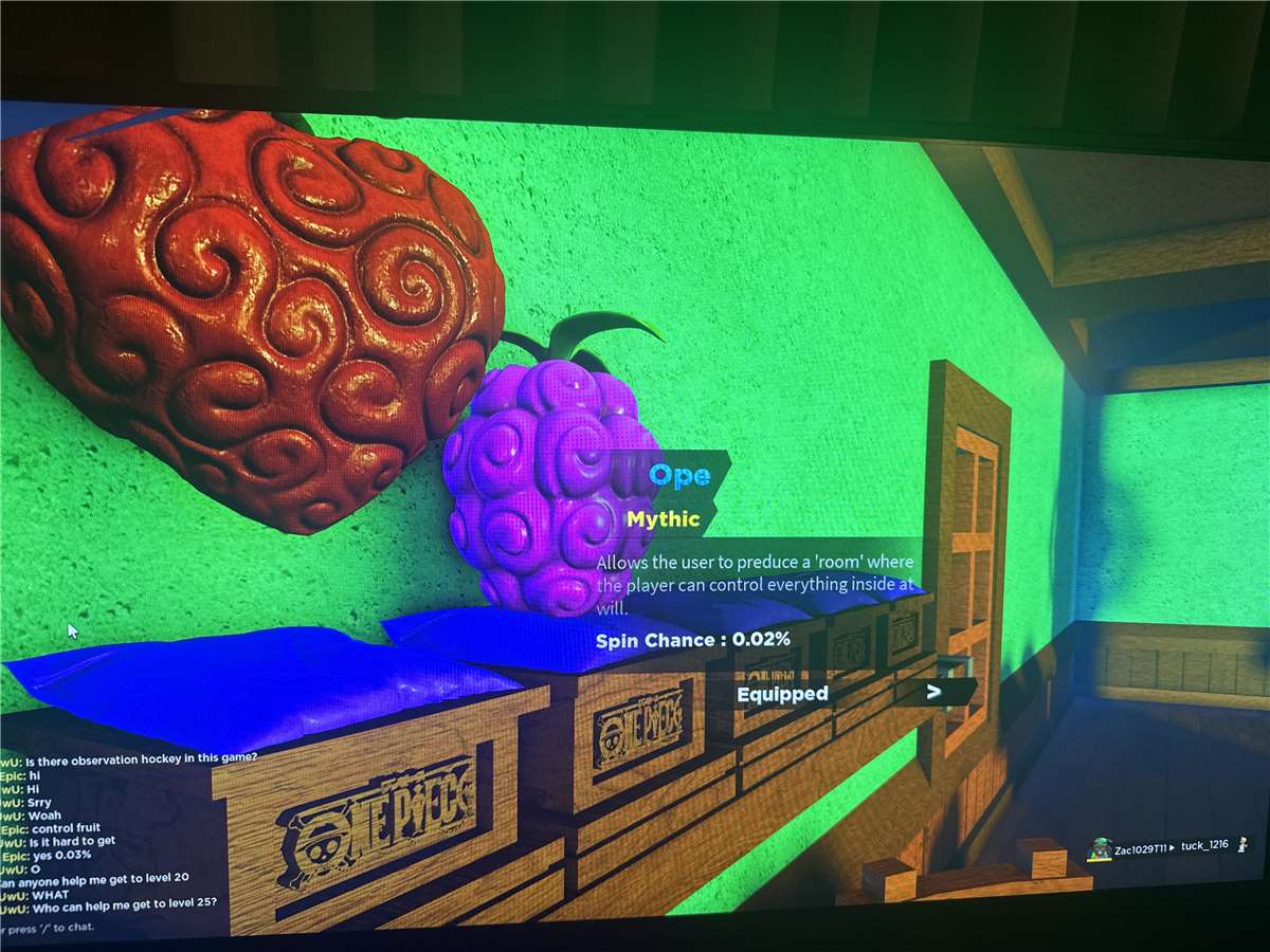 FRUIT BATTLEGROUND OPE ACOUNT