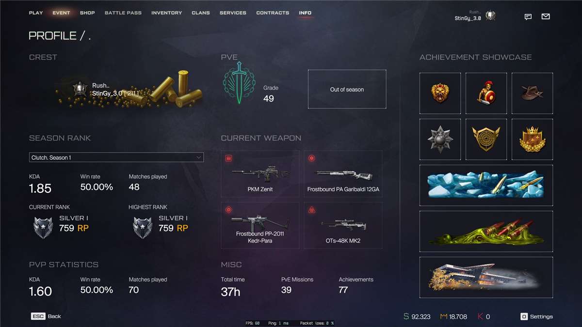 15 $ steam account eu/pc 49 grade 200 rank le