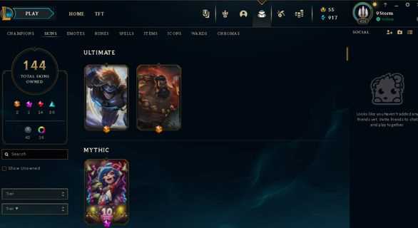 Selling EUNE acc