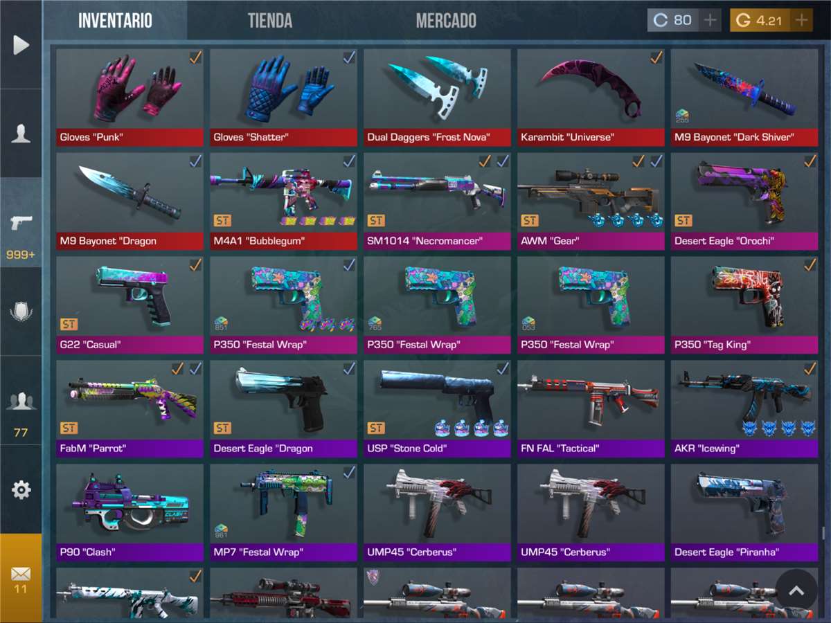 Selling acc with expensive skins