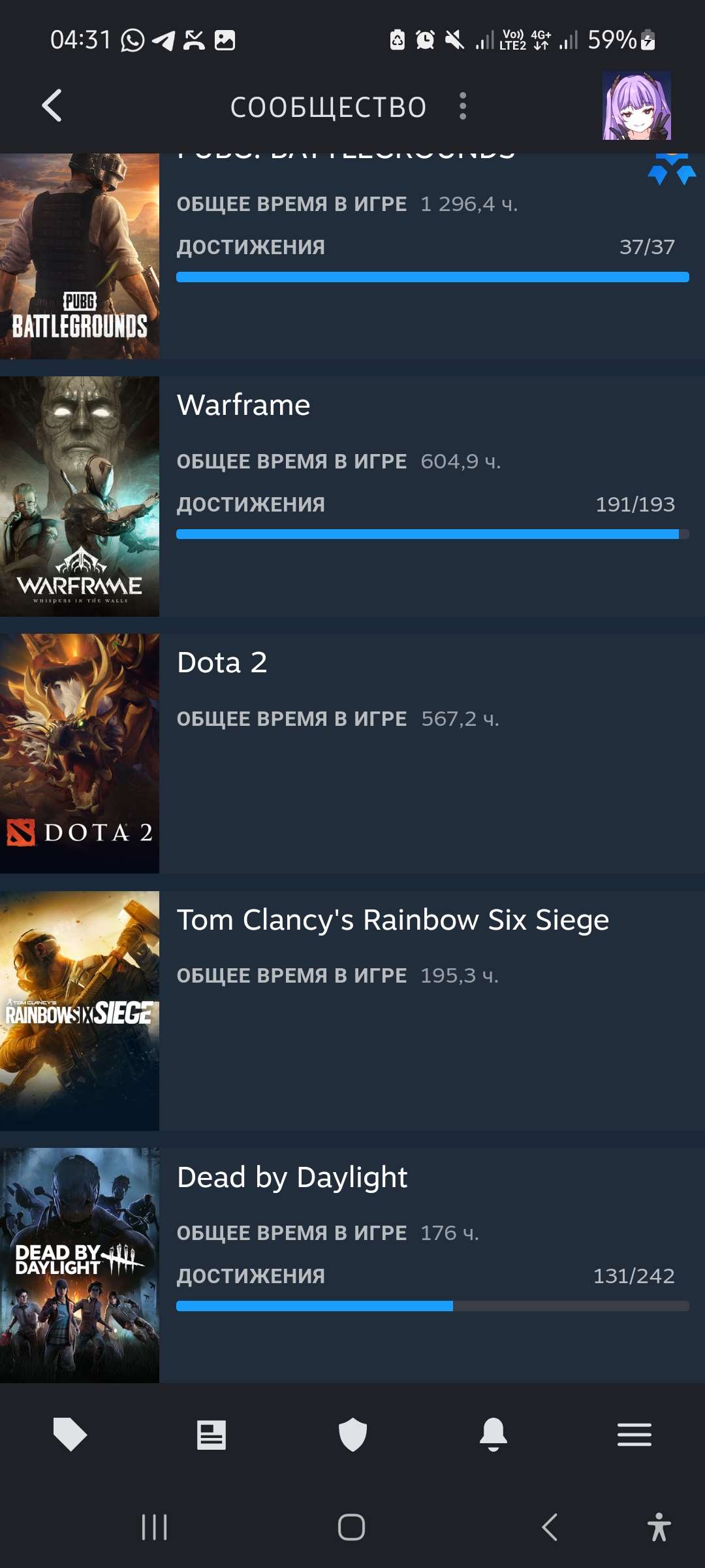 Steam account level 115 with 300 games 
