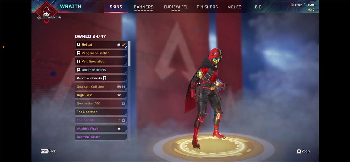 Apex legends account wraith + Horizon heirloo