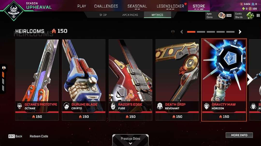 Heirloom Shard Account 