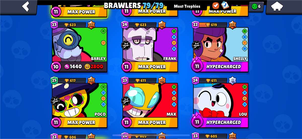 52.6K trophies ⭐️ 79/79 ⭐️ Rare skins 