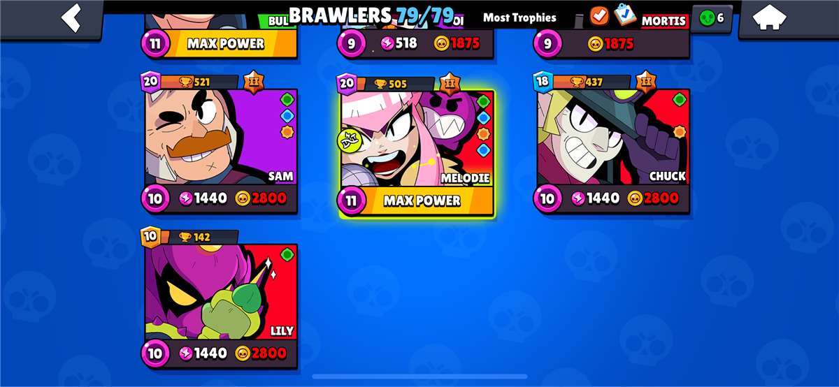 52.6K trophies ⭐️ 79/79 ⭐️ Rare skins 