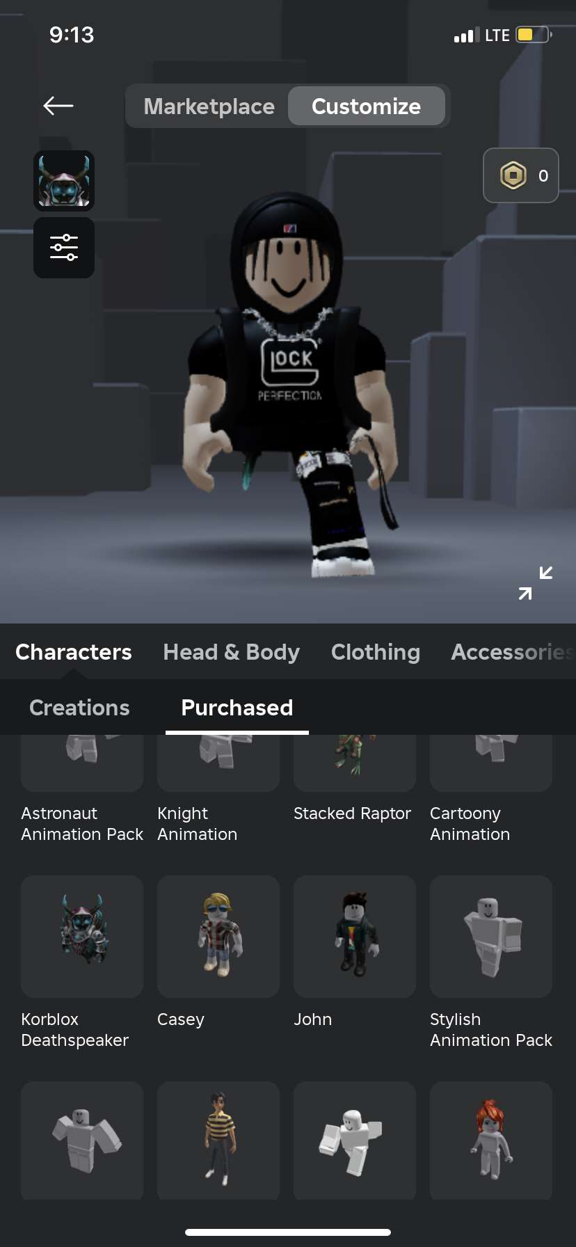 Korblox account 
