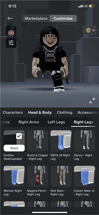 Korblox account 
