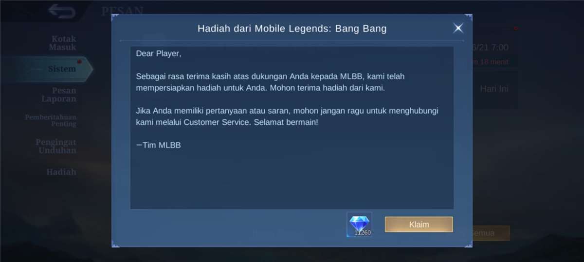 WTS Mobile Legends Account 