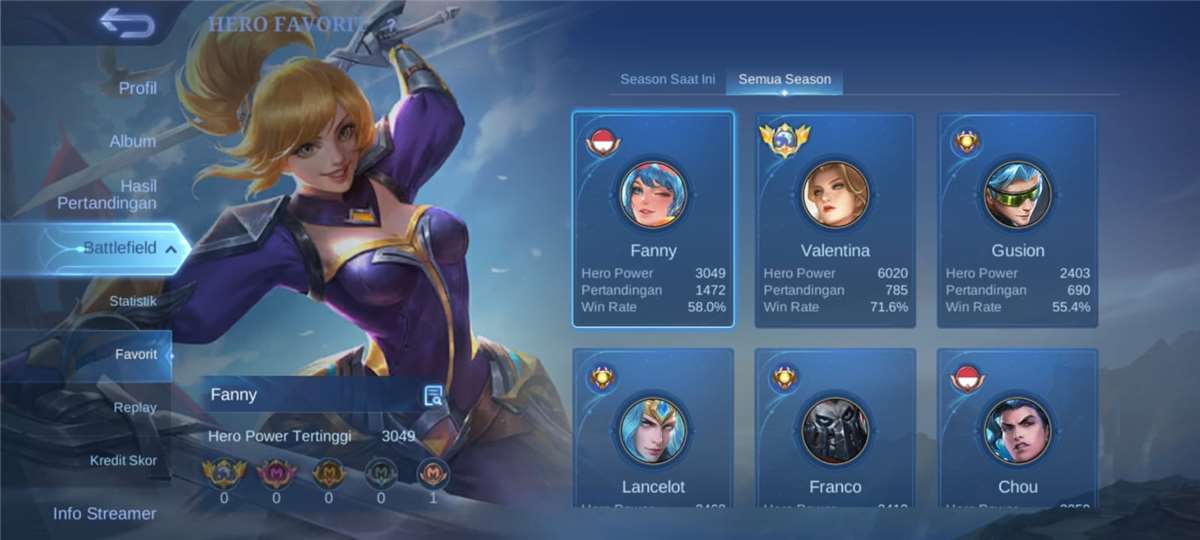 WTS Mobile Legends Account 