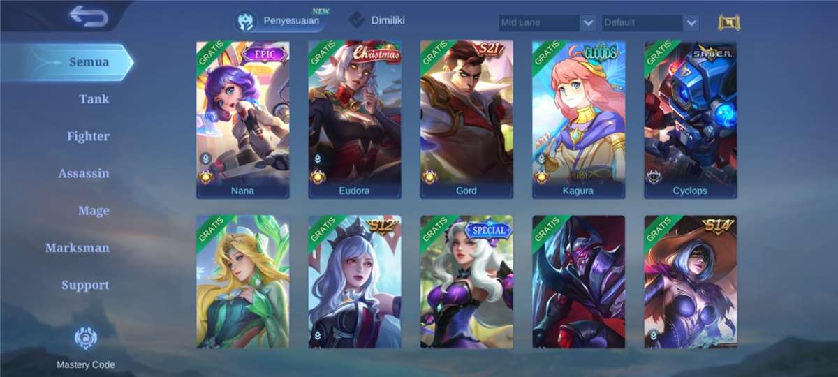 WTS Mobile Legends Account 