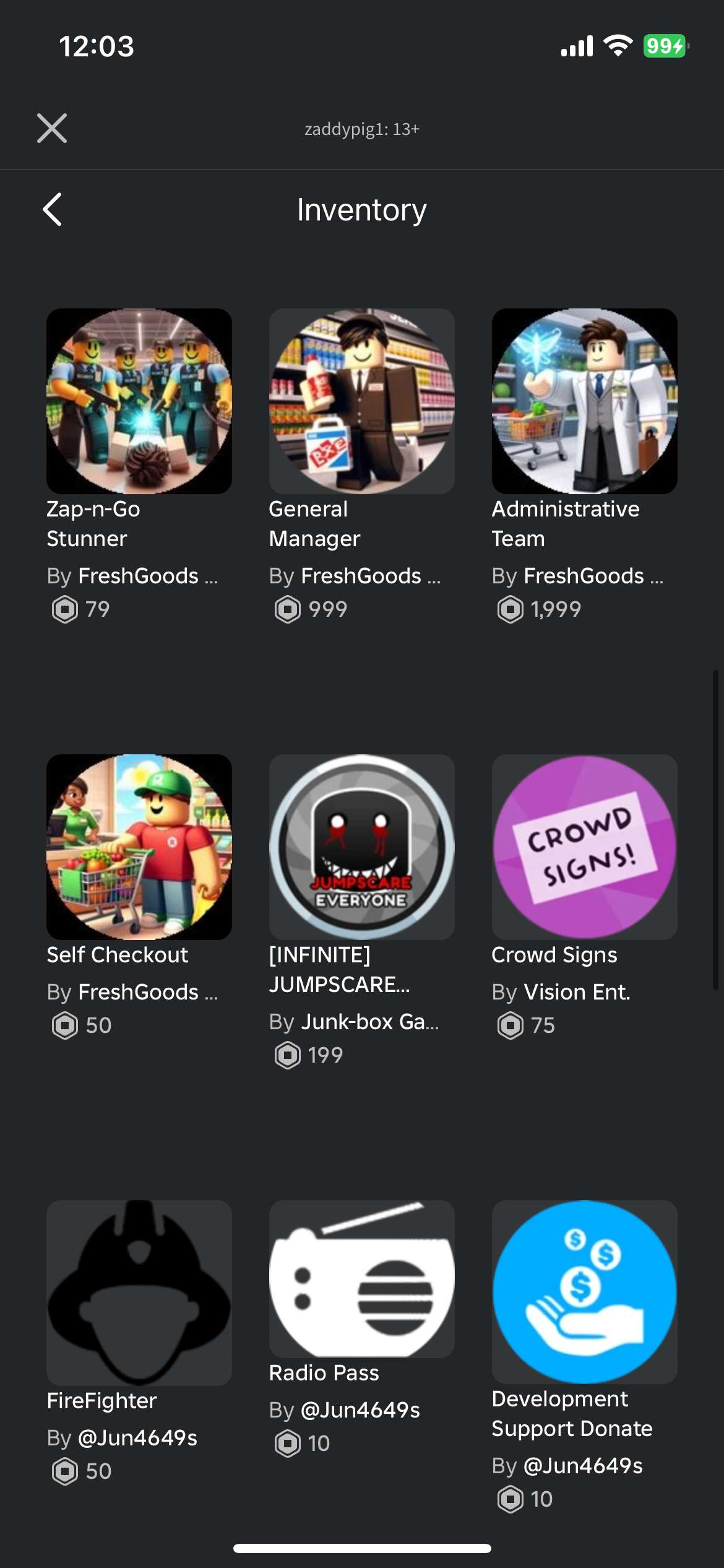 Roblox account