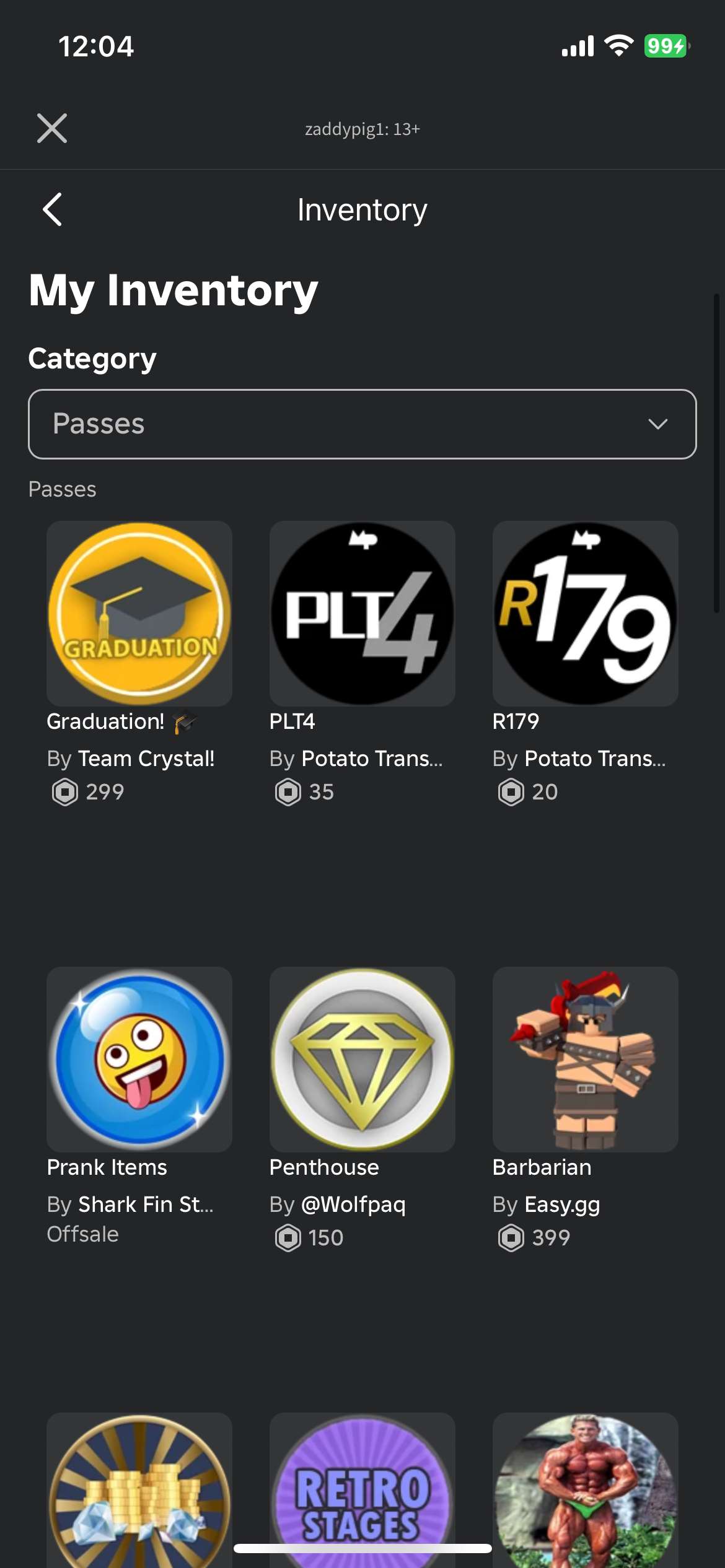 Roblox account