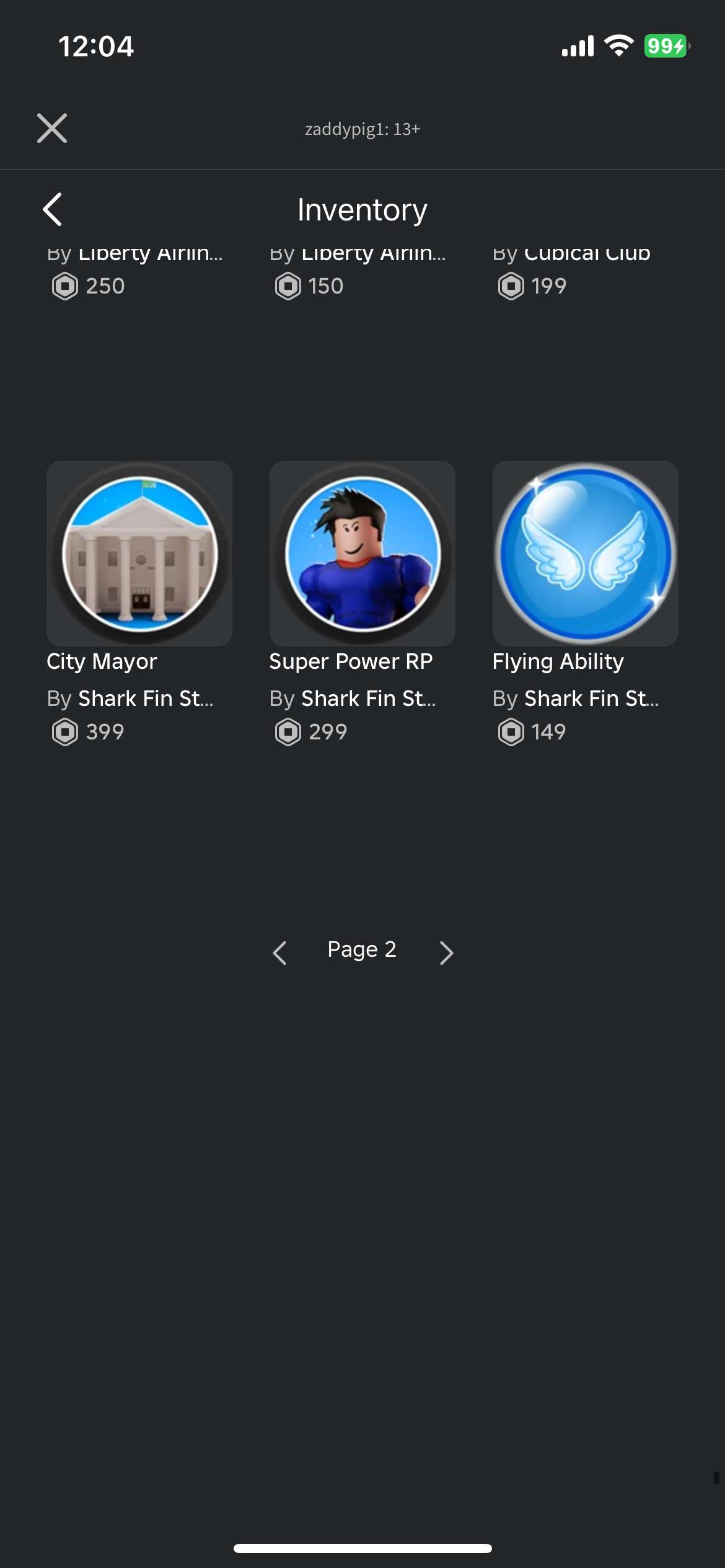 Roblox account