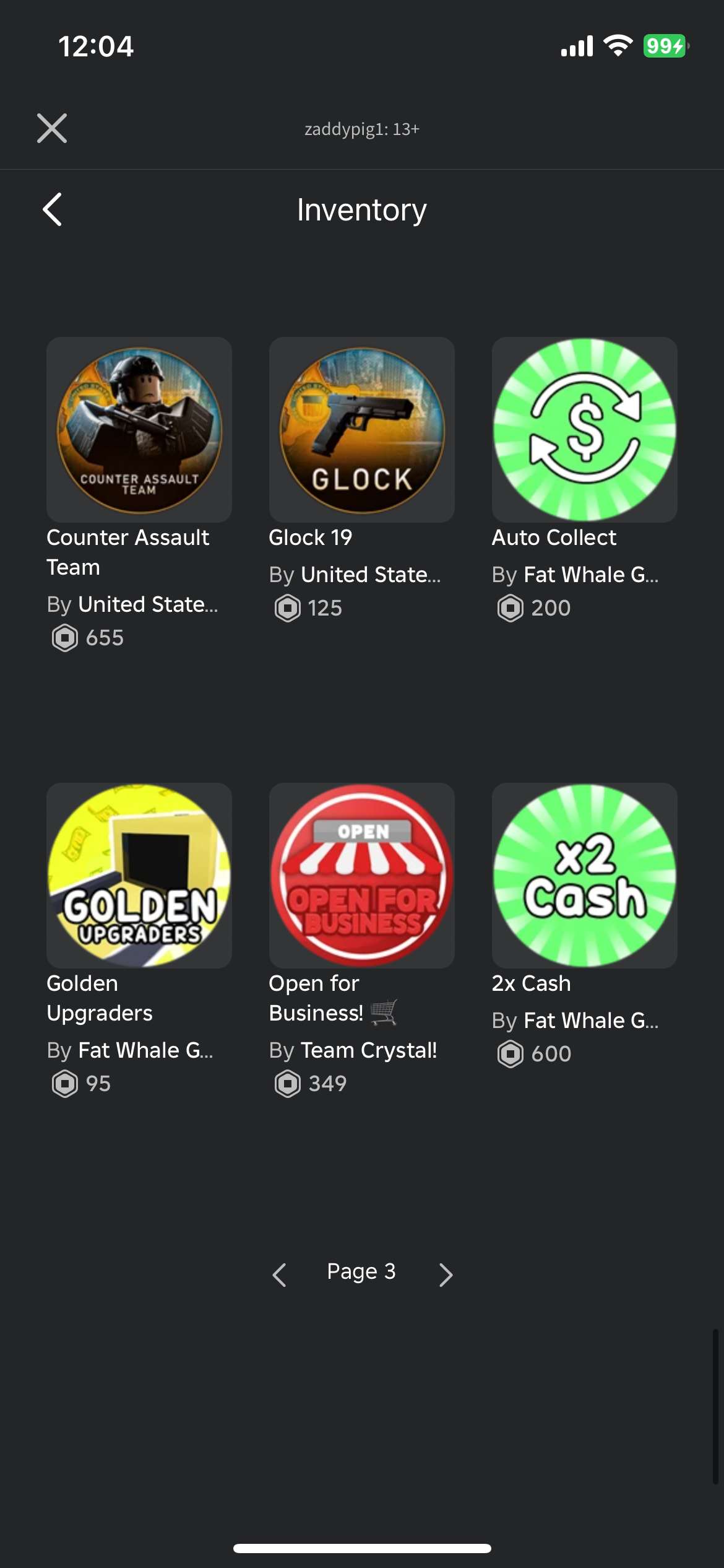 Roblox account
