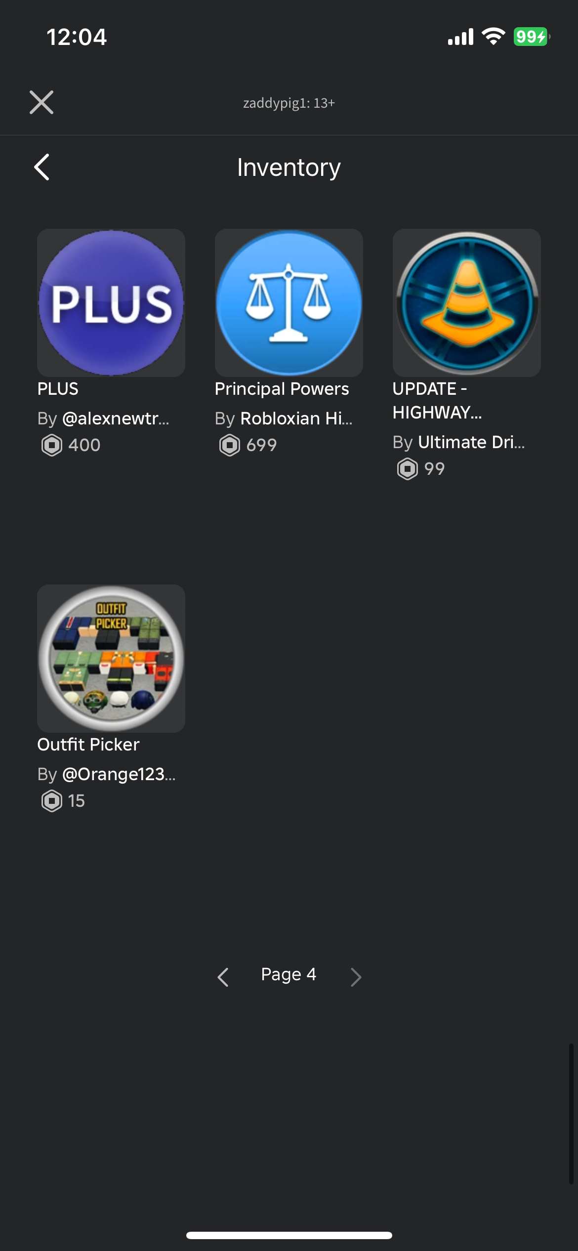 Roblox account