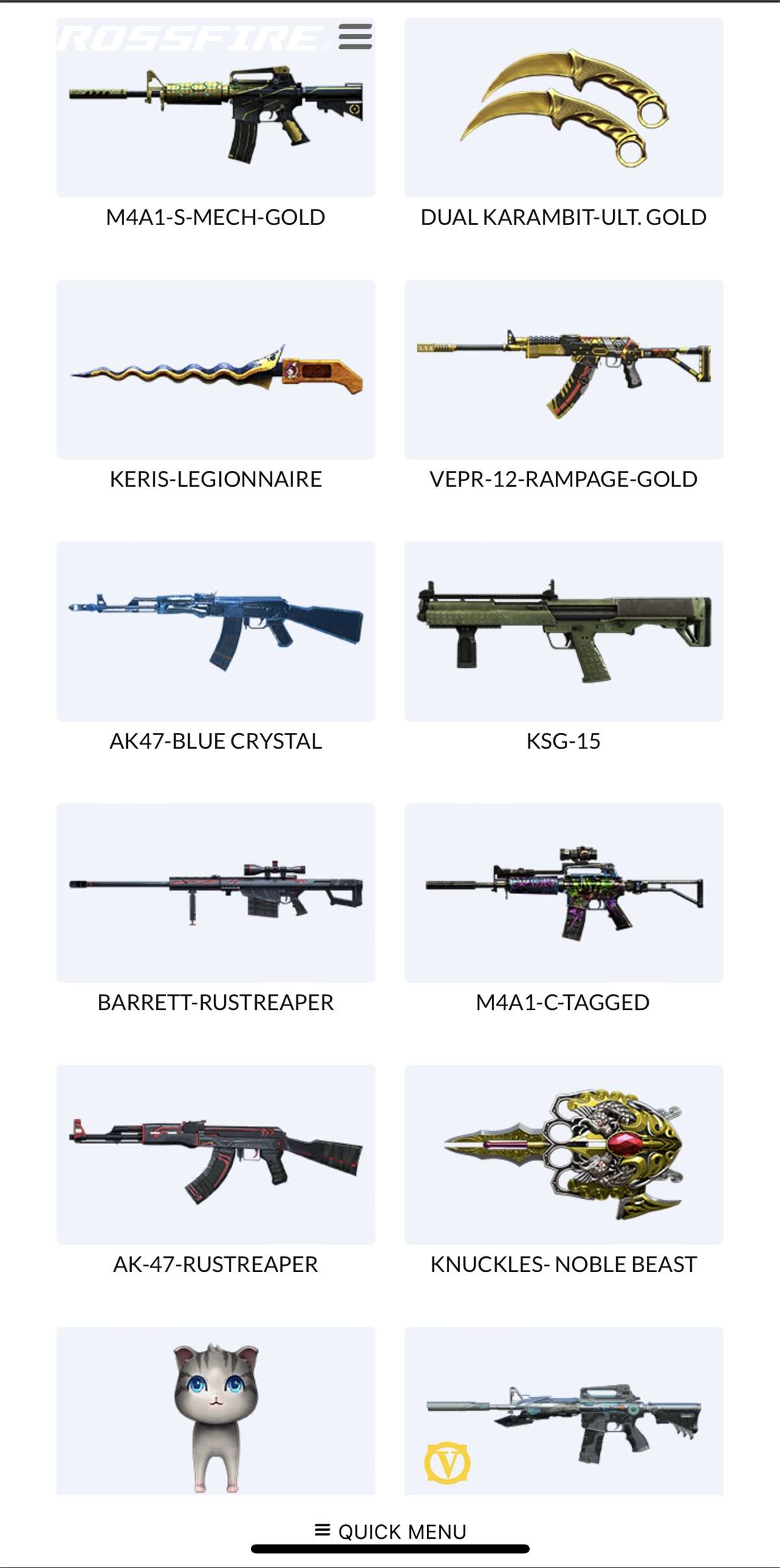 Crossfire West 1400$ account - 27 VIP WEAPONS