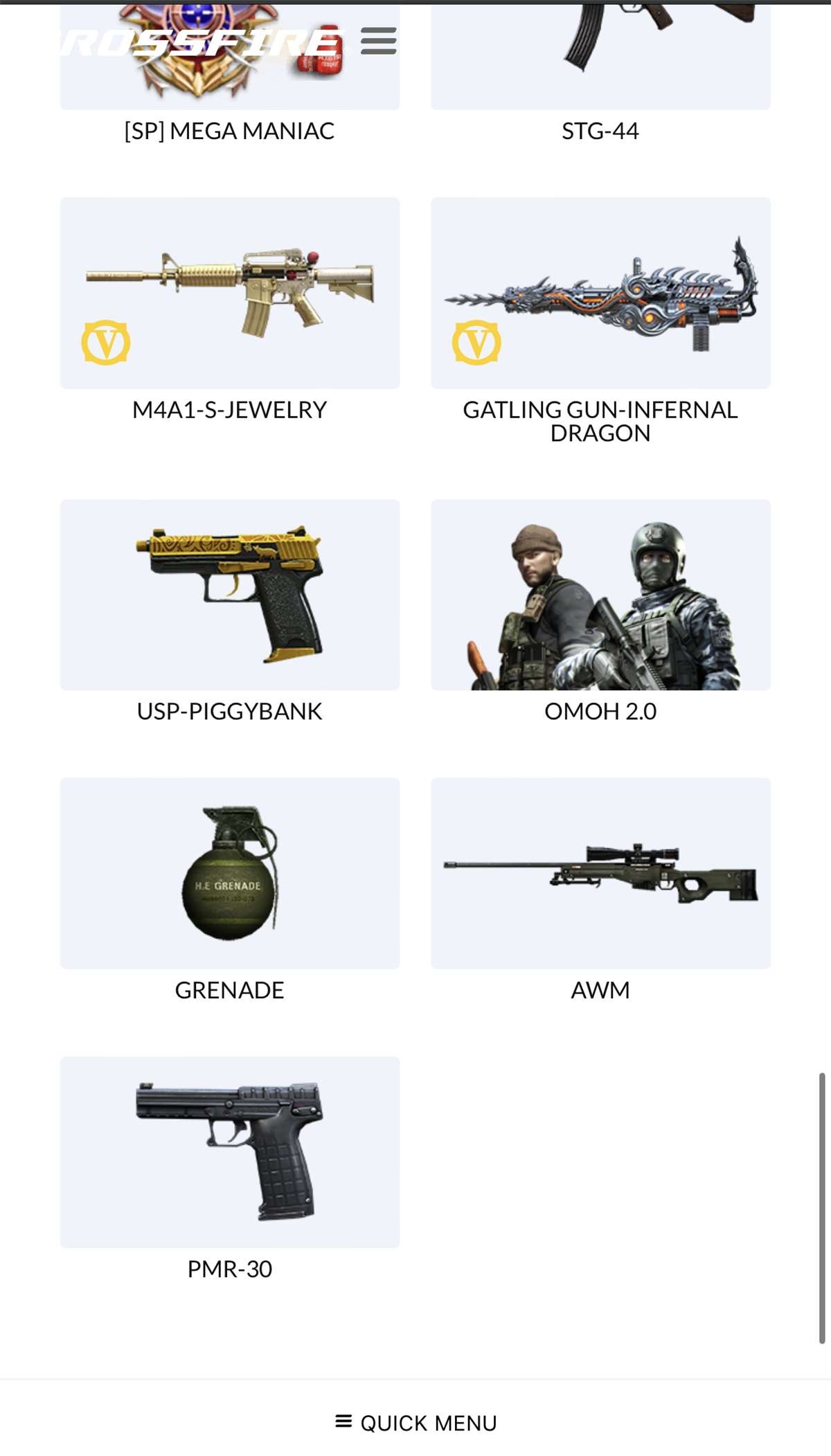 Crossfire West 1400$ account - 27 VIP WEAPONS