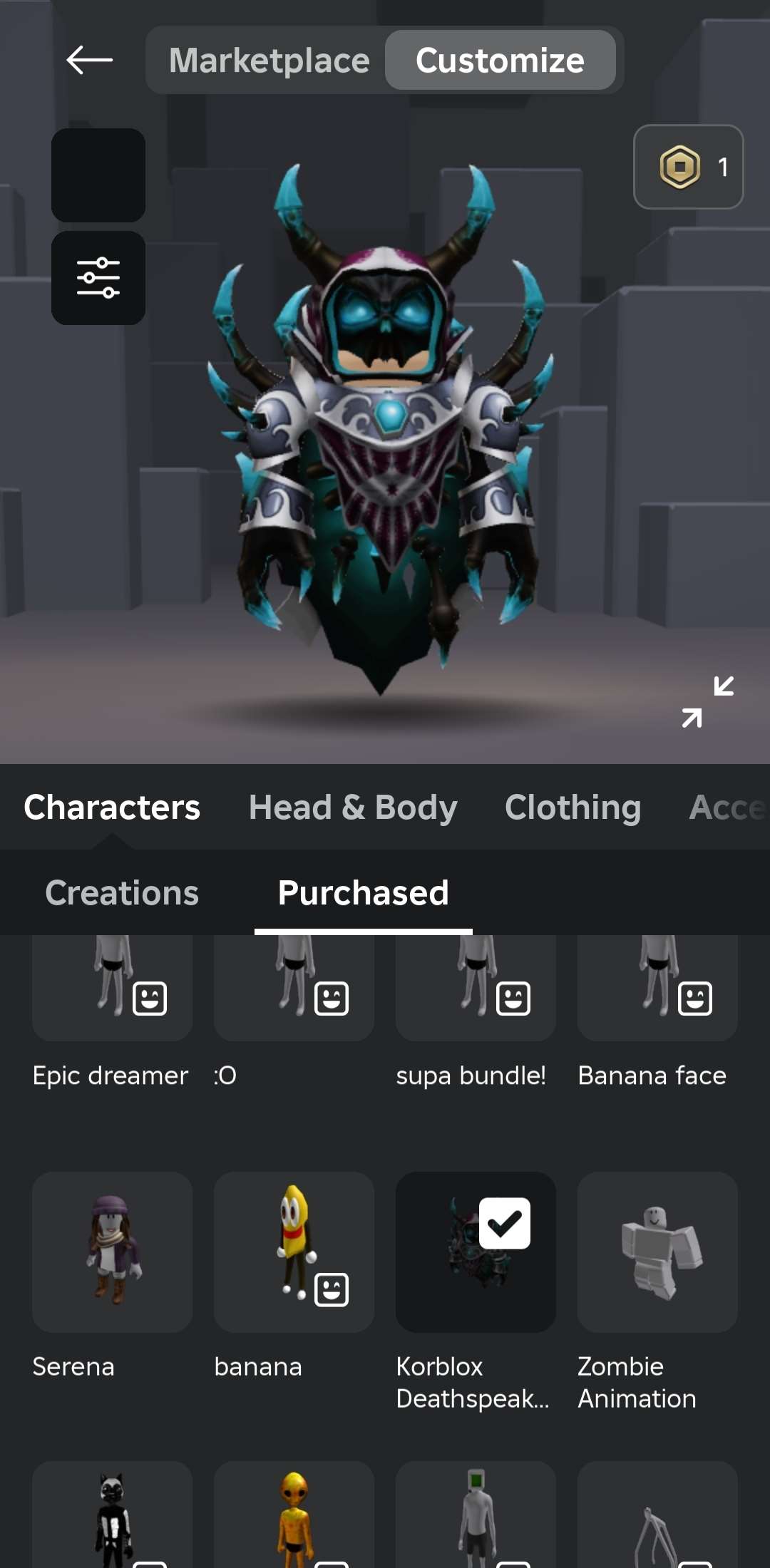 Korblox Acc Stacked | message me for more inf