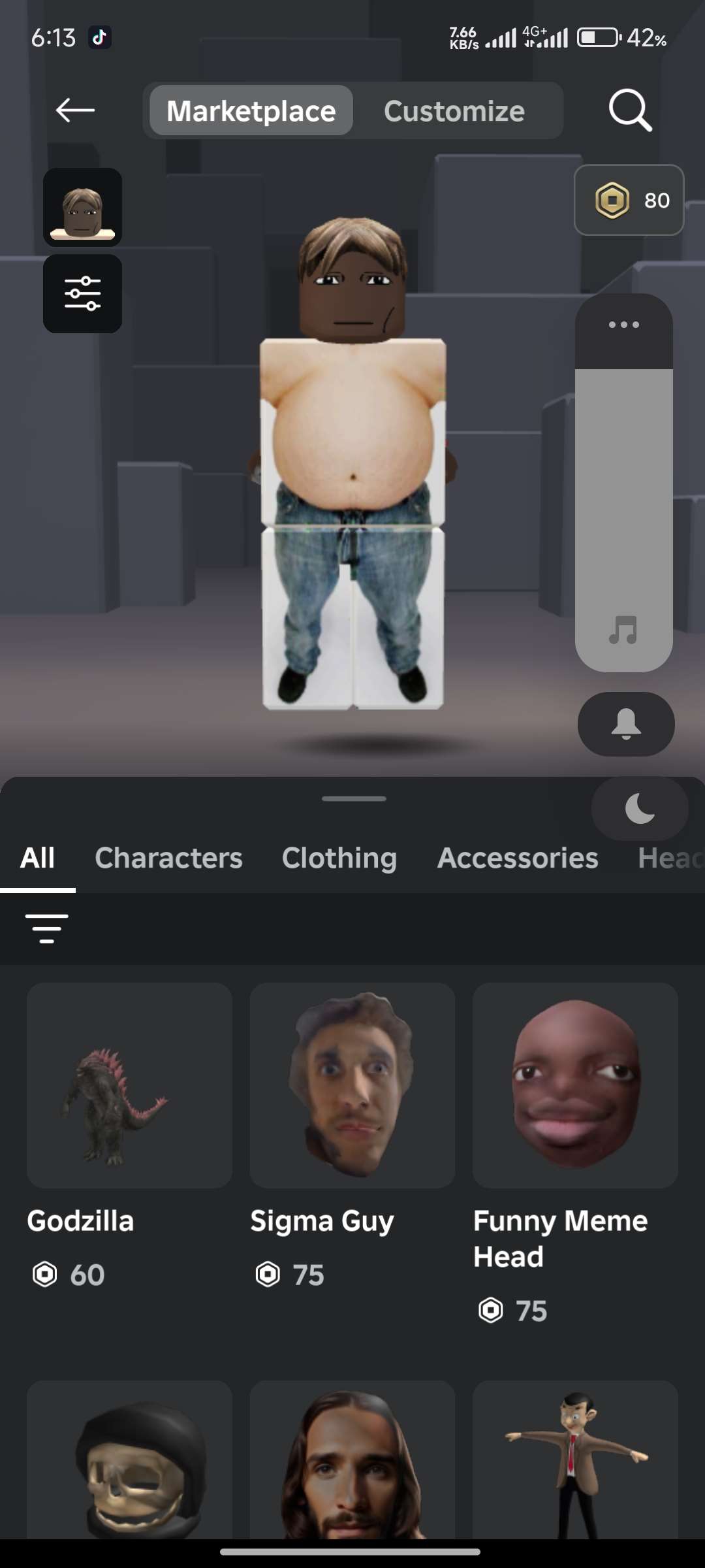 Roblox account +Robux