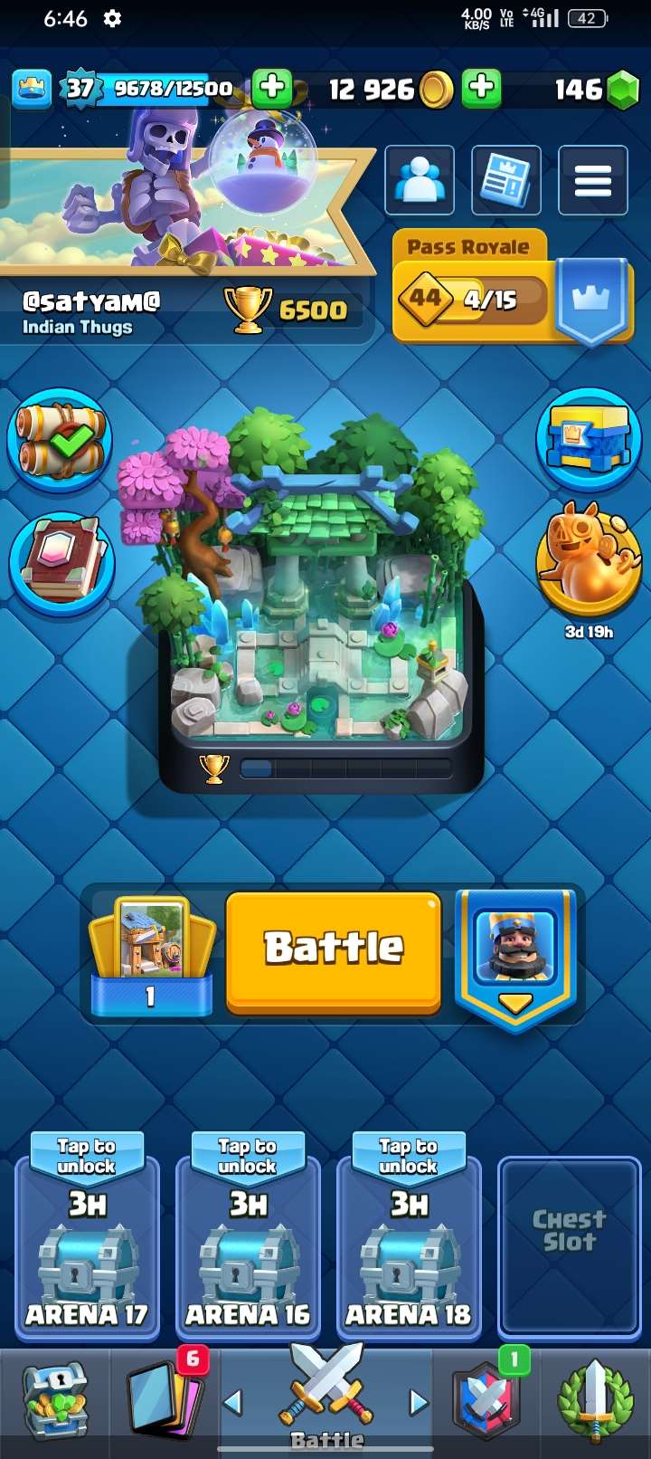 Want to sell argent clash royal account 