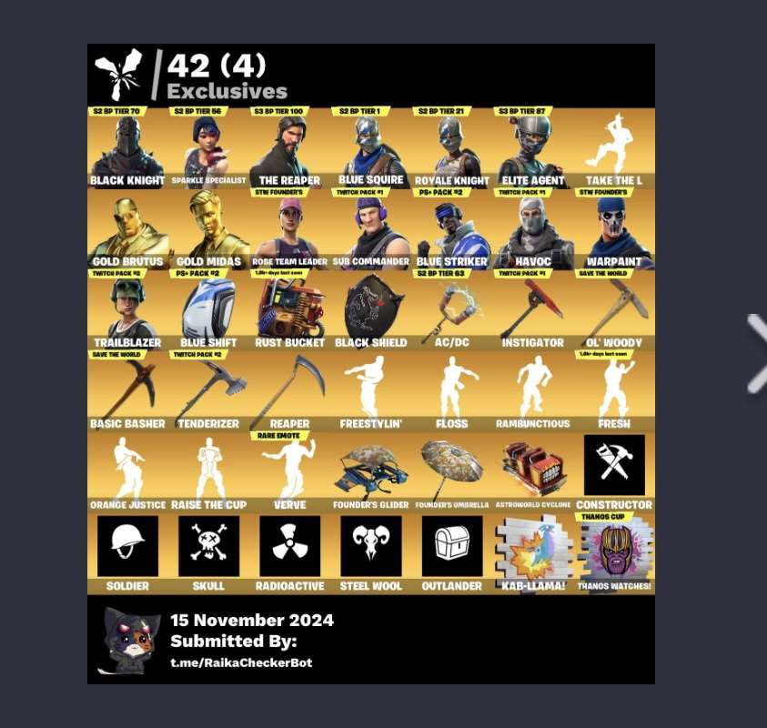 Fortnite account from saison 2