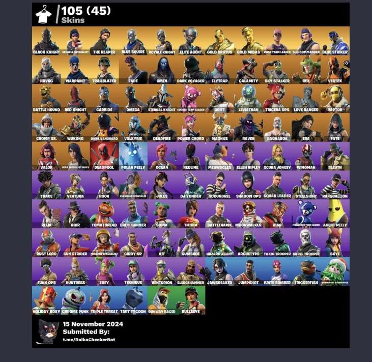 Fortnite account from saison 2