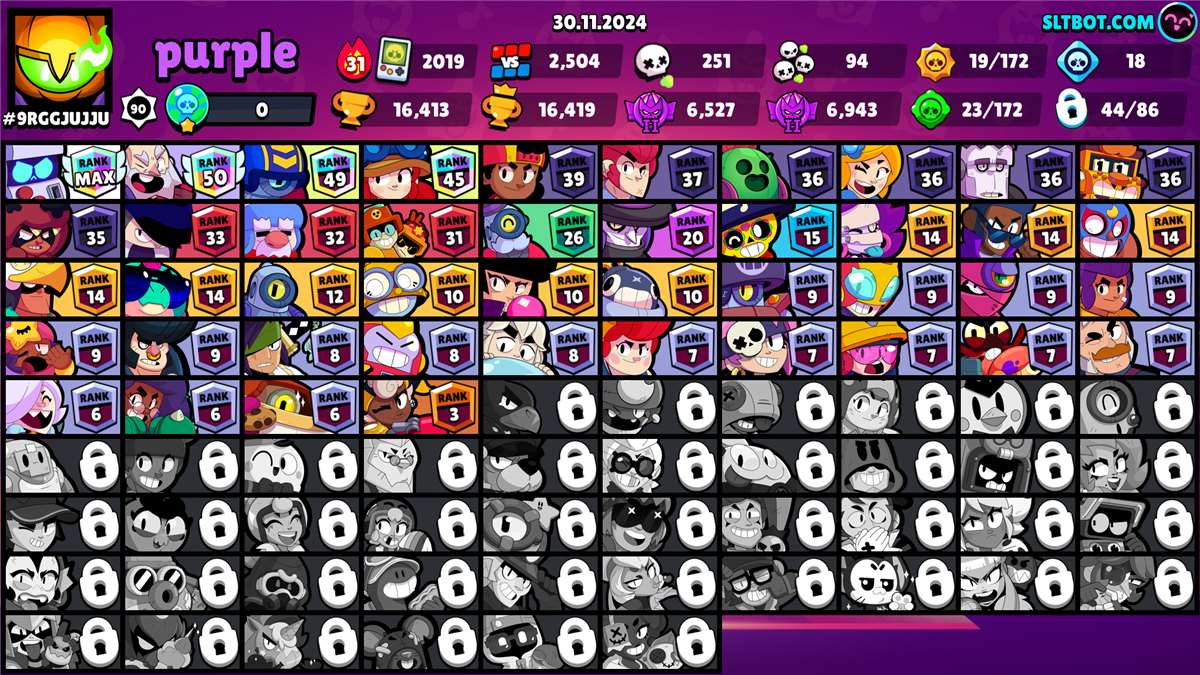 Brawl Stars account with 16k trophies 