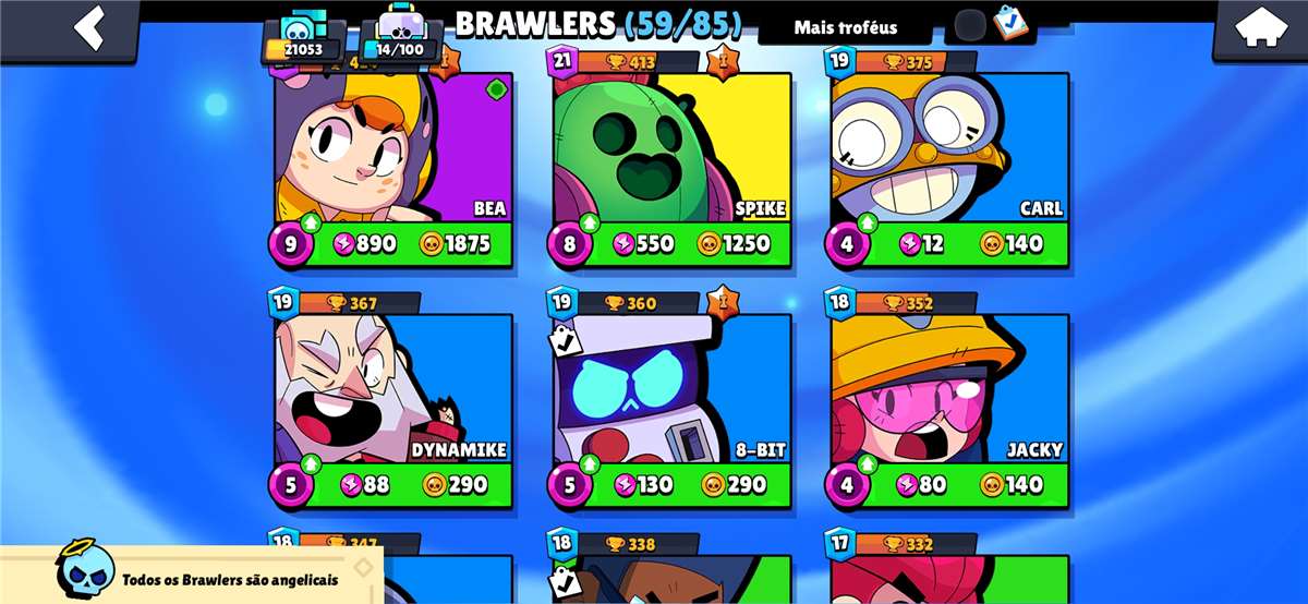 Brawl Stars account with 21k trophies 