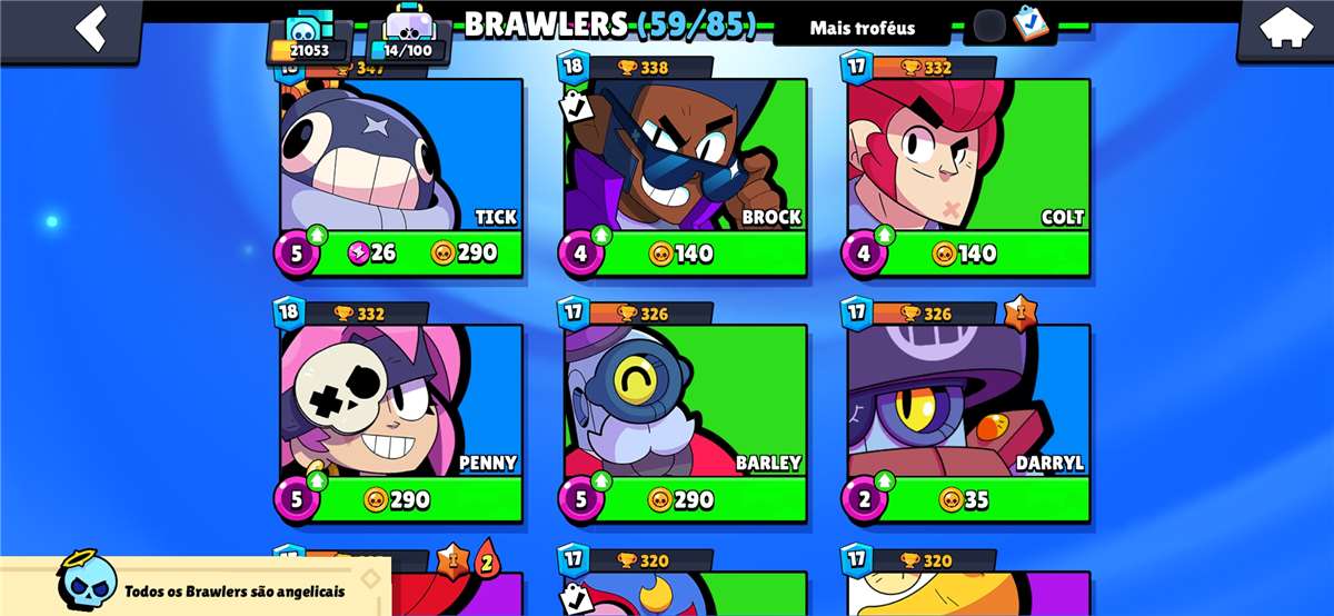 Brawl Stars account with 21k trophies 