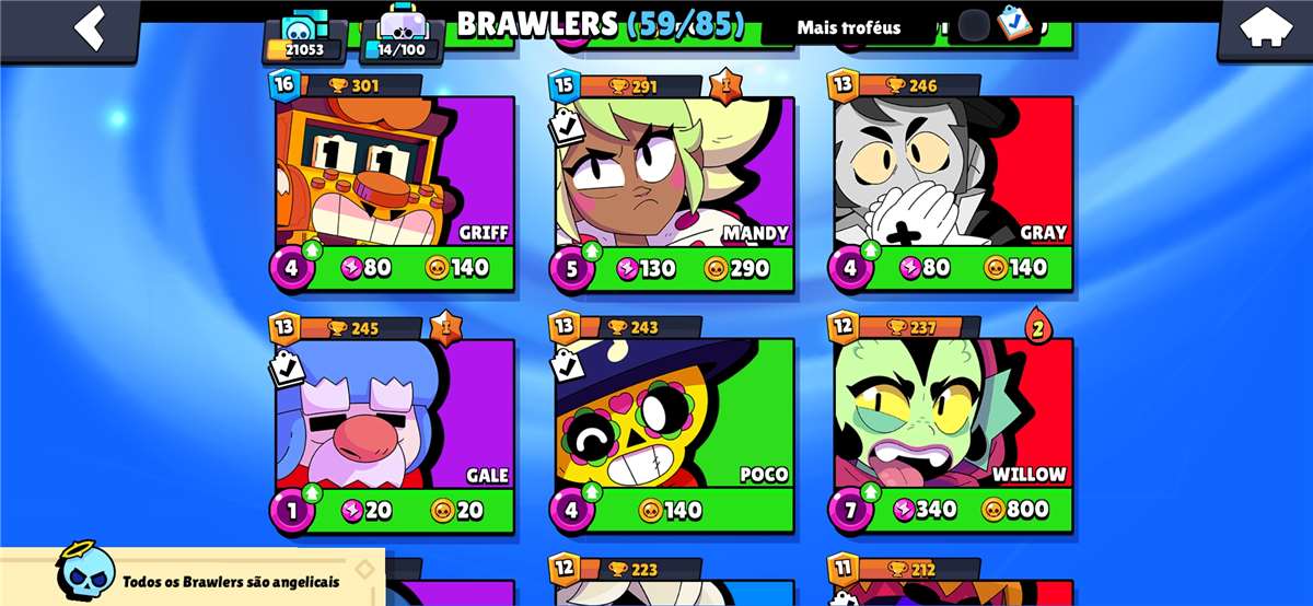 Brawl Stars account with 21k trophies 