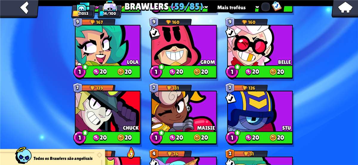 Brawl Stars account with 21k trophies 